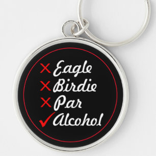 Eagle Birdie Par Alcohol Humor Sleutelhanger