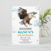 Eagle birthday party theme invitation (Debout devant)