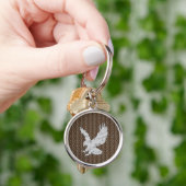 Eagle Brown Leather Sleutelhanger (Hand)