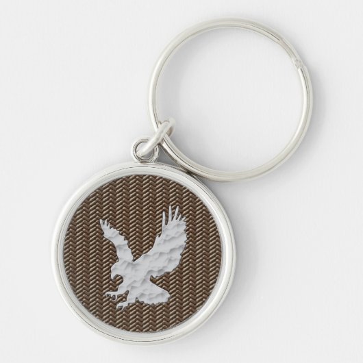 Eagle Brown Leather Sleutelhanger (Voorkant)