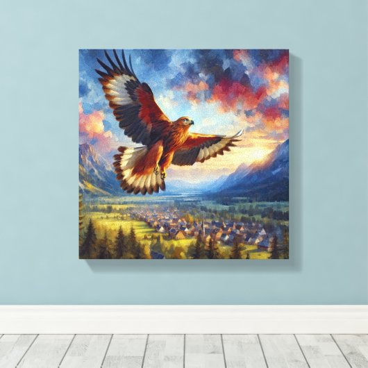 Eagle Canvas Afdruk (Insitu (Houten vloer))