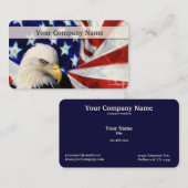 Eagle chauve américain et cartes de visite de (Devant / Derrière)