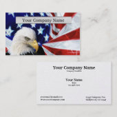 Eagle chauve américain et cartes de visite de (Devant / Derrière)
