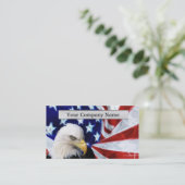 Eagle chauve américain et cartes de visite de (Debout devant)