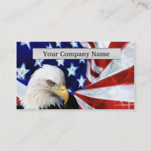 Eagle chauve américain et cartes de visite de