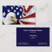 Eagle chauve américain et cartes de visite de (Devant / Derrière)