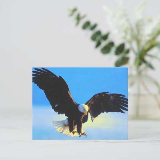Eagle chauve débarquant la carte postale (Debout devant)