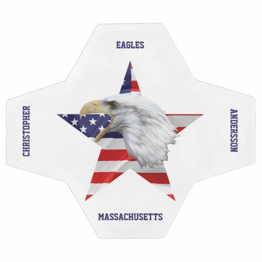 Eagle chauve, Drapeau Américain, Étoile (Plat)