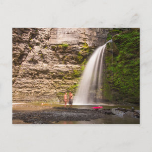 Eagle Cliff Herfsten, Havana Glen, New York Briefkaart