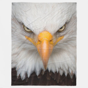 Eagle Closeup Fleece Deken