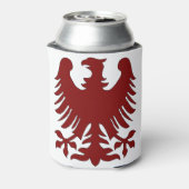 Eagle Coat Arms Phoenix Maroon Nobility Heraldic Blikjeskoeler (Blikje Achterkant)