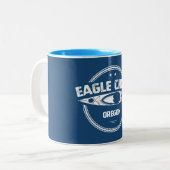 Eagle Creek Oregon Kayaking Tweekleurige Koffiemok (Voorkant links)