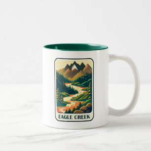 Eagle Creek Oregon Kleuren Tweekleurige Koffiemok