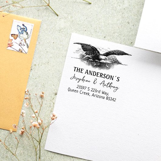 Eagle Custom Return-adresfamilie Rubberstempel