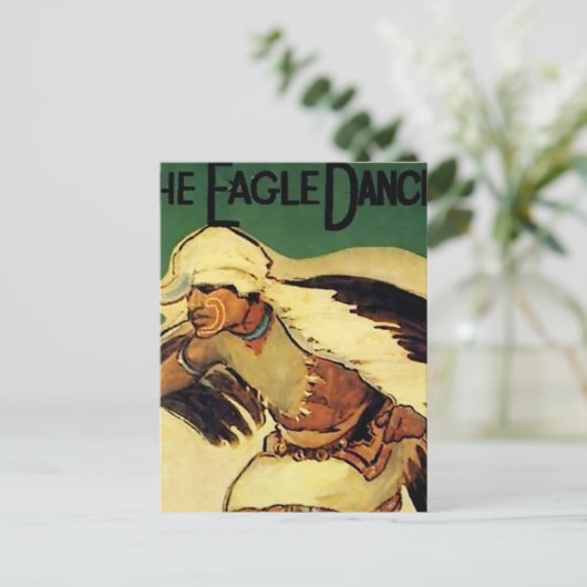 “Eagle Dancer” Westerse kunst van Gerald Cassidy Briefkaart (Staand voorkant)