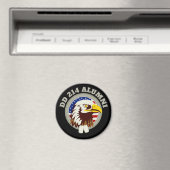 Eagle Emblem USA Flag | DD 214 Alumni Magneet (Insitu (Vaatwasser))