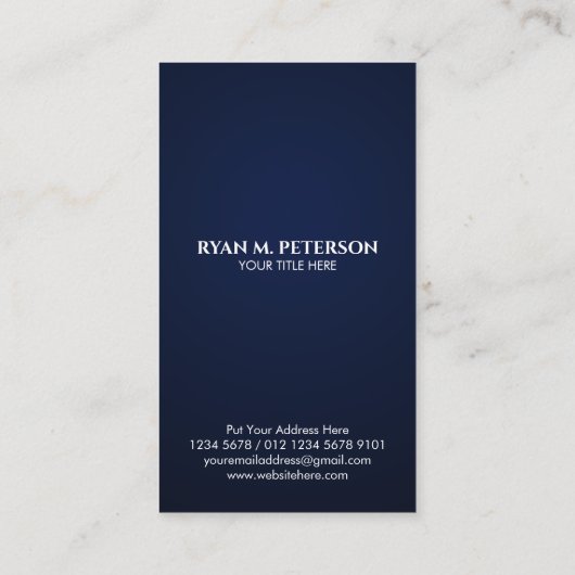 Eagle Emblem USA Vlag Verticaal Visitekaartje (Achterkant)