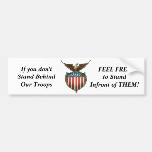 Eagle en america, als je niet achter ons staat... bumpersticker