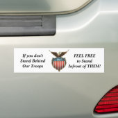 Eagle en Amerika, Als je niet achter onze... Bumpersticker (Op auto)