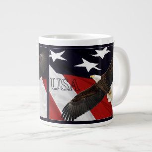 Eagle en Amerikaanse vlag Jumbo Beker