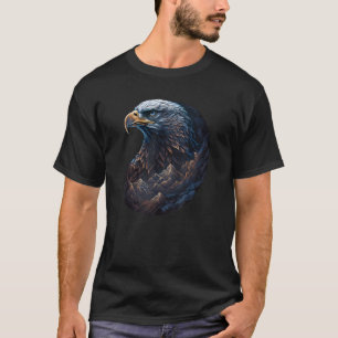 Eagle en bergen kale adelaar portret t-shirt