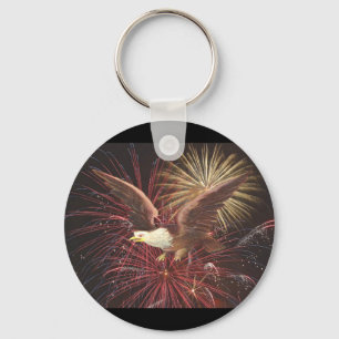 Eagle en Fireworks Sleutelhanger