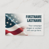 Eagle en Flag Politieke Campagne Sjabloon Visitekaartje (Achterkant)