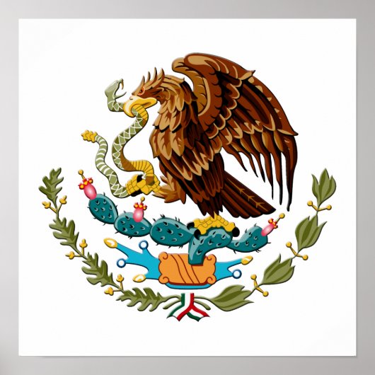 Eagle en slang Mexico Emblem voor Mexicanen Poster (Voorkant)