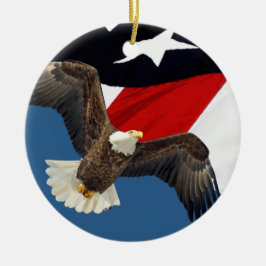 Eagle en Vlag Keramisch Ornament