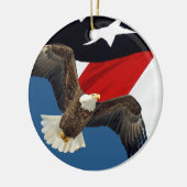 Eagle en Vlag Keramisch Ornament (Links)