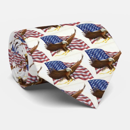 Eagle et cravate de drapeau des USA (Roulé)