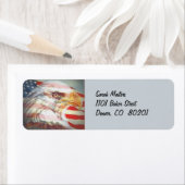 Eagle et Drapeau Adresse de retour Étiquette (En situation)