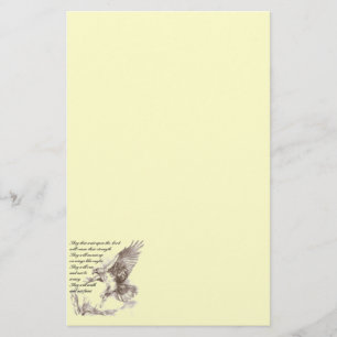 Eagle et papeterie d'écriture sainte