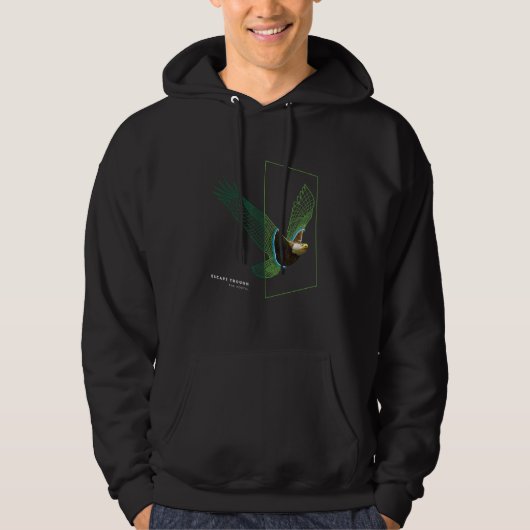 Eagle exiting digital space hoodie (Voorkant)