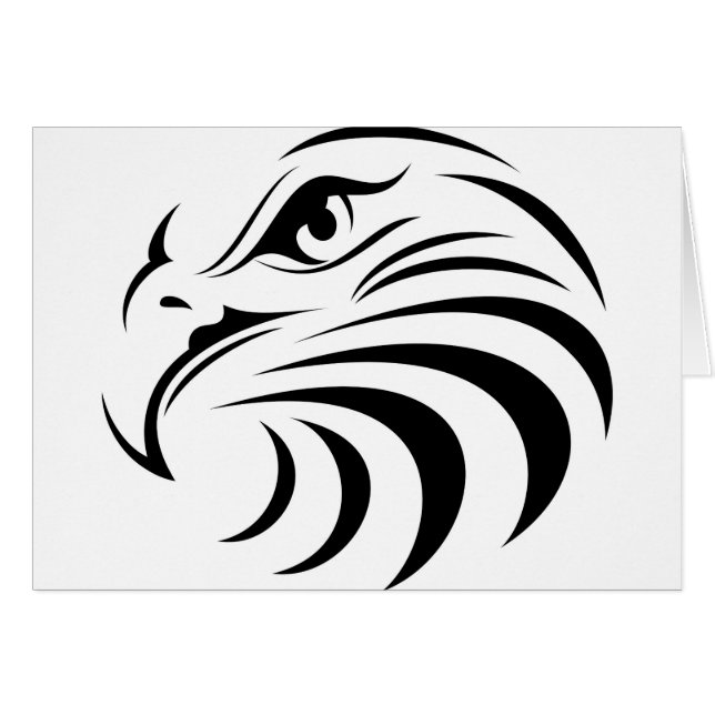 Eagle Face Silhouette (Voorkant Horizontaal)