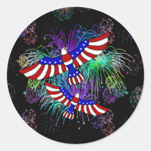 Eagle Fireworks Ronde Sticker