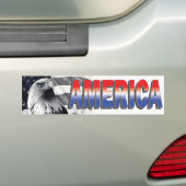 Eagle & Flag America Bumpersticker (Op auto)