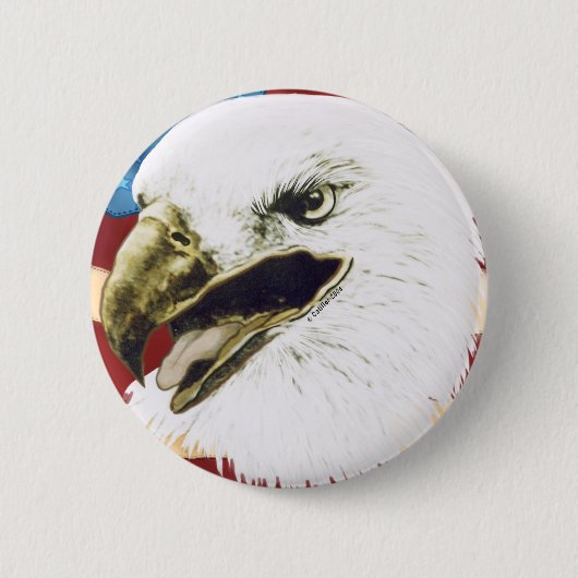 Eagle Flag Ronde Button 5,7 Cm (Voorkant)