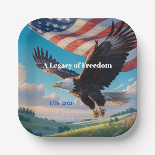 Eagle & Flag | U.S. 250th Anniversary 1776–2026 Papieren Bordje (Voorkant)