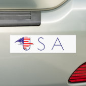 Eagle Flag USA deelt in de nieuwe Golden Age Ameri Bumpersticker (Op auto)