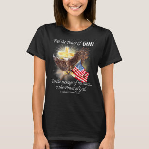 Eagle Flag Verenigde Staten Christelijk patriot éé T-shirt
