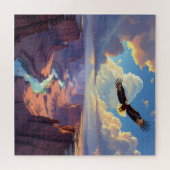 Eagle Flying over a Canyon Legpuzzel (Horizontaal)