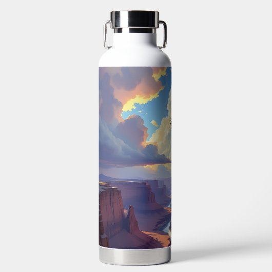 Eagle Flying over a Canyon Waterfles (Voorkant)