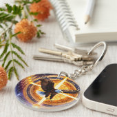 Eagle Gedrukte Mooie Sleutelhanger (Voorkant Rechts)