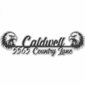 Eagle gepersonaliseerde mailbox adres Sticker (Voorkant)