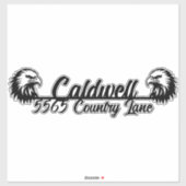 Eagle gepersonaliseerde mailbox adres Sticker (Vel)