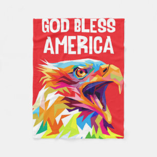 Eagle God Bless America Fleece Deken