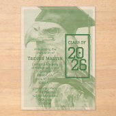 Eagle Graduation Announcement Acrylic Invitation (Recto)