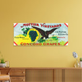 Eagle Grapes LabelNorth East, PA Canvas Afdruk (Insitu (Woonkamer))