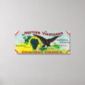 Eagle Grapes LabelNorth East, PA Canvas Afdruk (Voorkant)